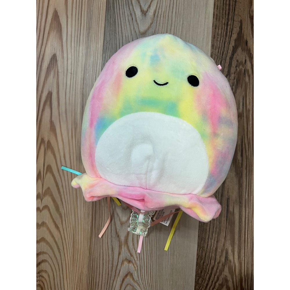 Squishmallows Janet the Jellyfish 8 Inch Rainbow Tie Dye Plush NWT 2020 Squishy